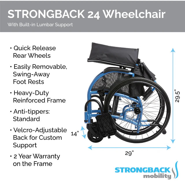 STRONGBACK Comfort : 24 Wheelchair