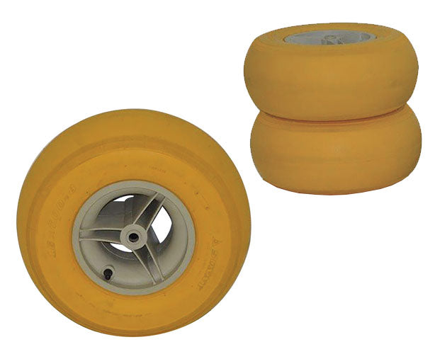 MJM  Replacement Wheels for E720 Beach Transport Chair - 16” Yellow (set of 2)